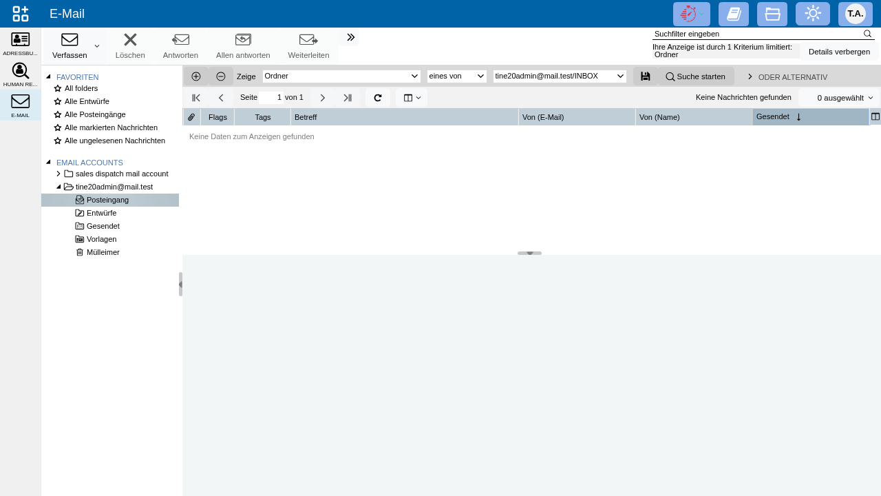 Abbildung: Posteingang mit geflaggten E-Mails