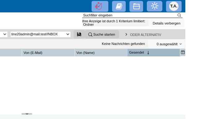 Abbildung: Auslastung des Speicherplatzes eines IMAP-Kontos