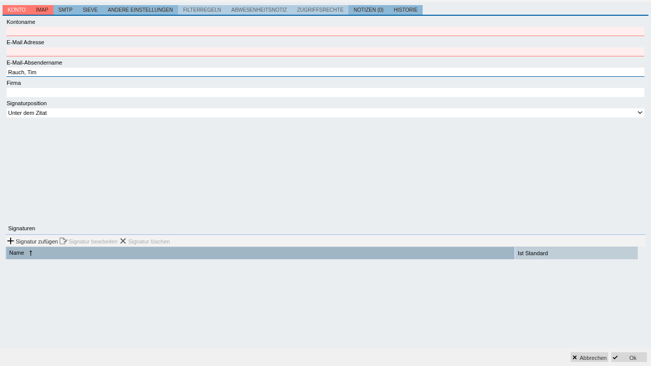 Abbildung: Neues E-Mail-Konto anlegen