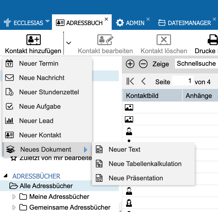 Abbildung: Neues Dokument erstellen