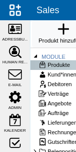 Abbildung: Module der Sales-Anwendung