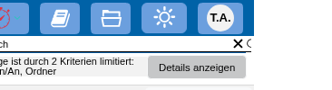 Abbildung: Der x-Button zum Löschen einer Such-Zeichenkette