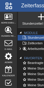Abbildung: Module der Zeiterfassung