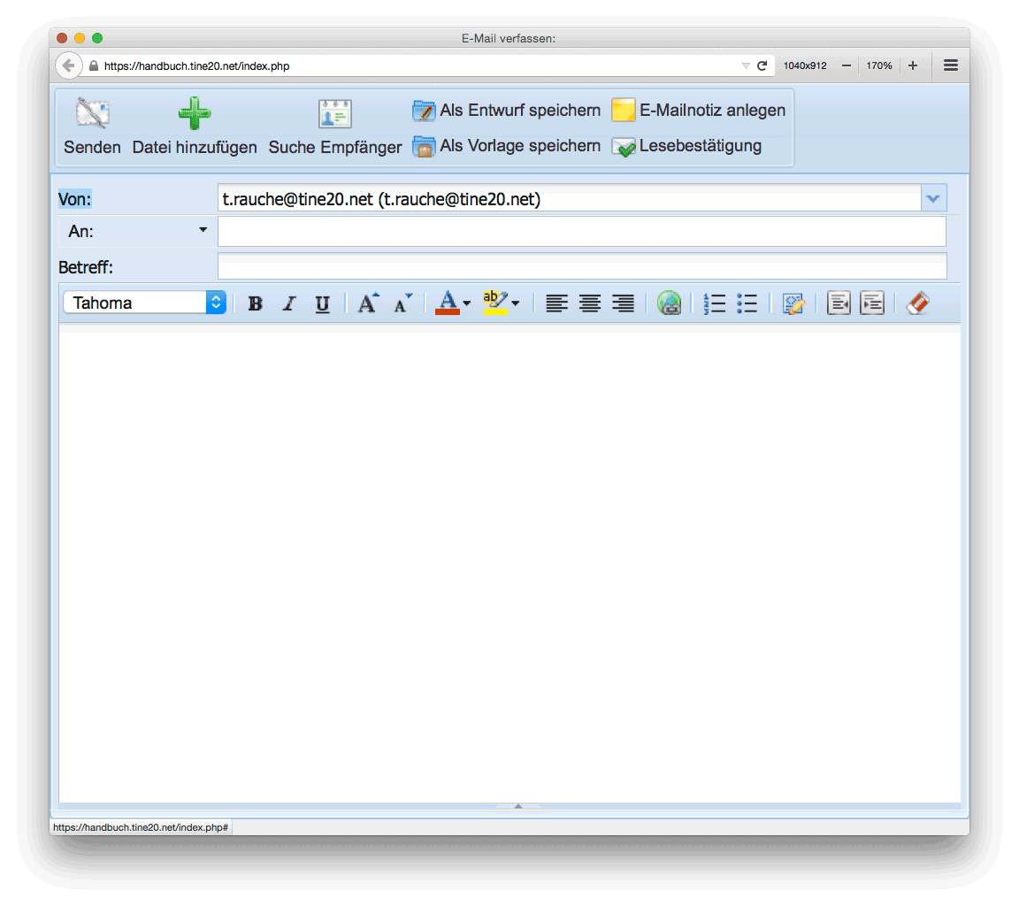 Abbildung: Eine E-Mail verfassen