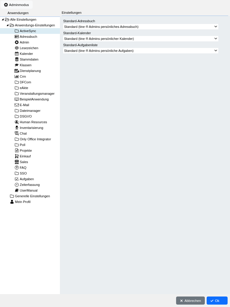 Abbildung: Die Einstellungen zur Synchronisation mobiler Geräte