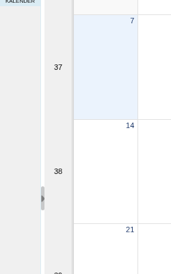 Abbildung: Minikalender mit KW-Auswahl